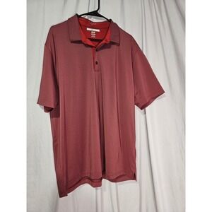 Greg Norman ML75 PlayDry Mens Polo Shirt Red Striped Golf Casual XL TG